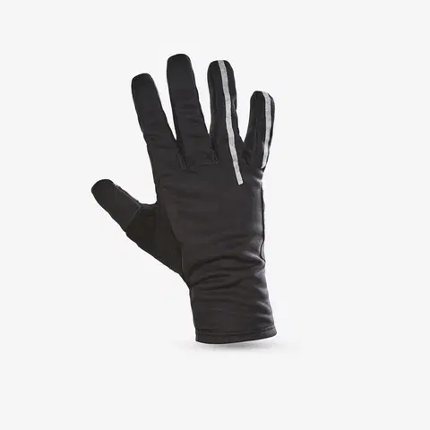 rukavice Cyklistické rukavice 500 hrejivé čierne