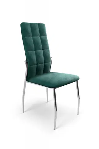 Jedálenské stoličky a kreslá Jedálenská stolička K416 Halmar Tmavo zelená