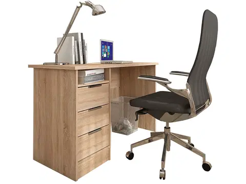 Písacie a pracovné stoly NABBI Sabro CD-1200 pc stolík dub sonoma