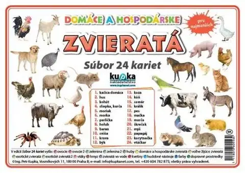Učebnice pre ZŠ - ostatné Súbor 24 kariet - zvieratá (domáce a hospodárske) - Petr Kupka
