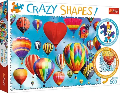 Hračky puzzle TREFL - Puzzle 600 Crazy Shapes - Farebné balóny