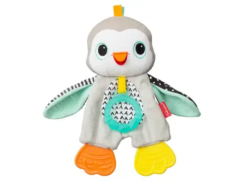 Plyšové hračky INFANTINO - Maznáčik tučniak s hryzátkami
