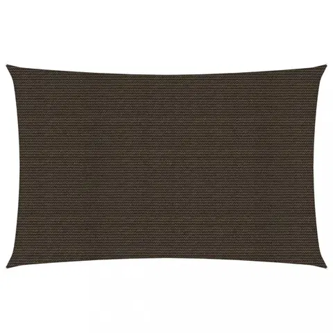 Stínící textilie Tieniaca plachta obdĺžniková HDPE 3 x 4 m Dekorhome Hnedá