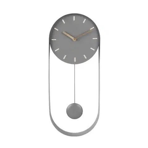 Hodiny Karlsson 5822GY Dizajnové kyvadlové nástenné hodiny, 50 cm