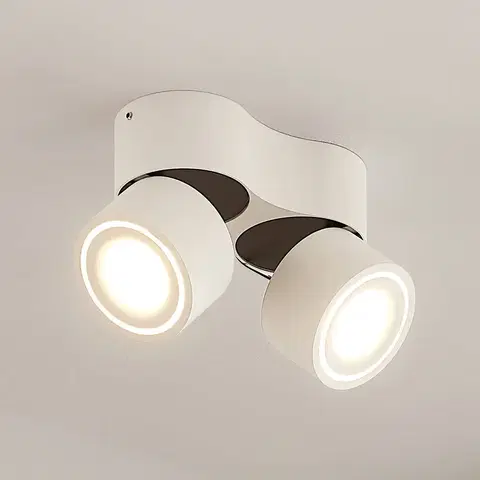 Bodové svetlá Arcchio Arcchio Rotari LED stropné svetlo, 2 svetlá/biela
