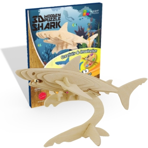 3D puzzle 3D Creative Drevené 3D Puzzle Žralok