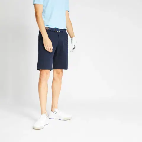 golf Pánske golfové chino šortky MW500 tmavomodré