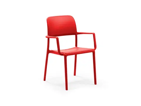 Stoličky Riva stolička s podrúčkami Rosso
