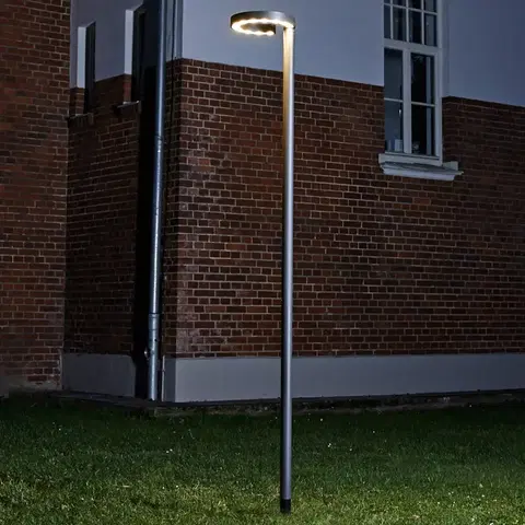 Verejné osvetlenie Lucande Lucande Jannis stĺpové LED svietidlo, Kruh