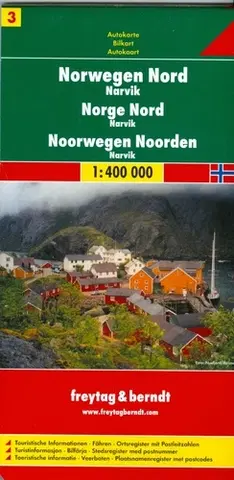 Do auta Nórsko sever Narvik mapa 1:400TIS