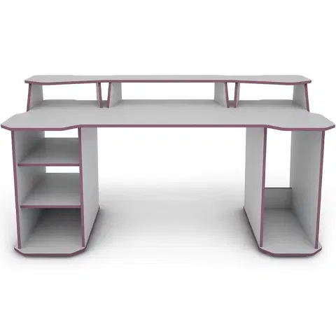 Moderné kancelárske stoly Písací stôl Matrix 4 bílá/fialový