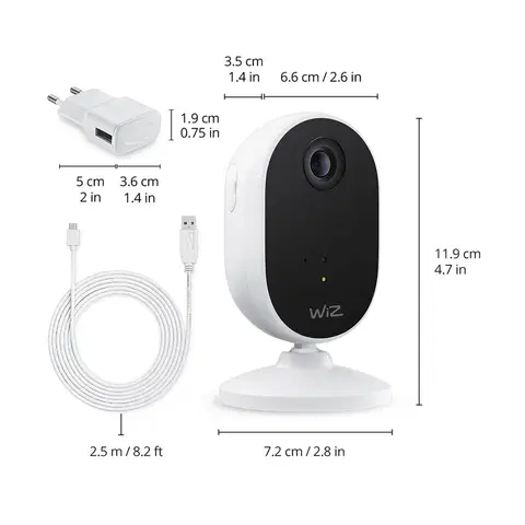 SmartHome Štartovací balíček WiZ WiZ Indoor Security kamera štartovacia sada 3x E27
