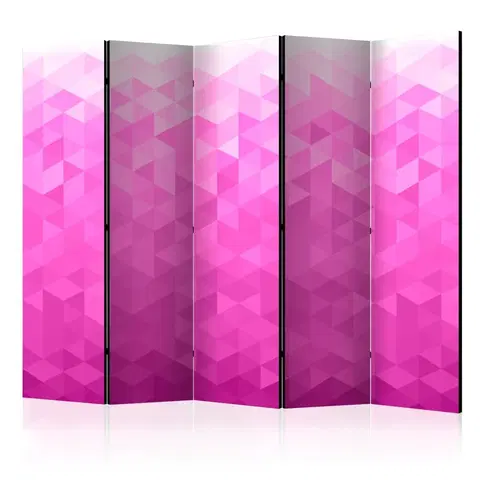 Paravány Paraván Pink pixel Dekorhome 225x172 cm (5-dielny)