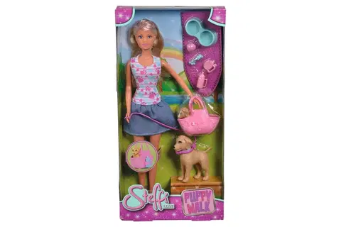 Hračky bábiky SIMBA - Bábika Steffi A Psíci