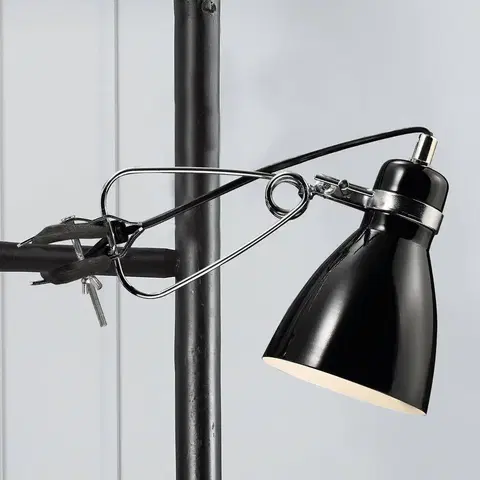 Stolové lampy s klipom Nordlux Pôsobivá upínacia lampa Clone, čierna