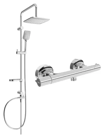 Sprchy a sprchové panely MEXEN/S - Sven sprchový stĺp vrátane sprchovej termostatickej batérie Slim, chróm 77105262-00