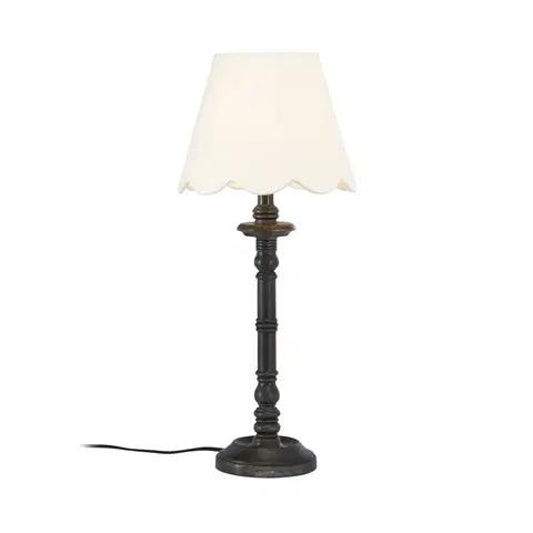 Stolové lampy PR Home PR Home Joy lampa so zakriveným látkovým tienidlom