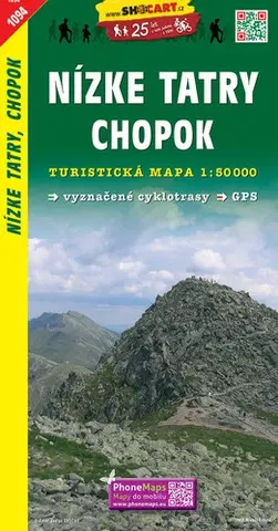 Voda, lyže, cyklo Nízke Tatry-Chopok 1:50 000 TM - Kolektív autorov