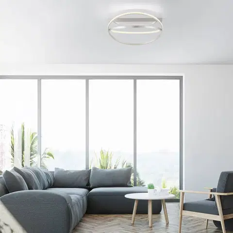 SmartHome stropné svietidlá Q-Smart-Home Paul Neuhaus Q-Beluga stropné LED svetlo, oceľ