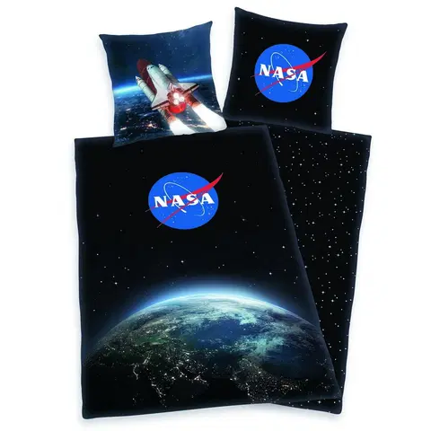 Obliečky Herding Bavlnené obliečky NASA, 140 x 200 cm, 70 x 90 cm