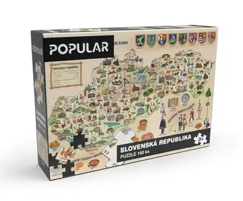 Od 100 dielikov Popular Puzzle Mapa Slovenska 160 Popular