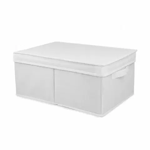 Úložné boxy Compactor Skladacia úložná kartónová krabica Wos, 30 x 43 x 19 cm, biela