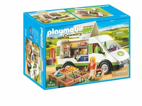 Hračky stavebnice PLAYMOBIL - Pojazdná farmárska predajňa
