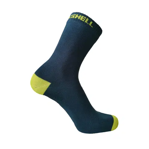 Pánske ponožky Nepremokavé ponožky DexShell Ultra Thin Crew Navy-Lime - XL