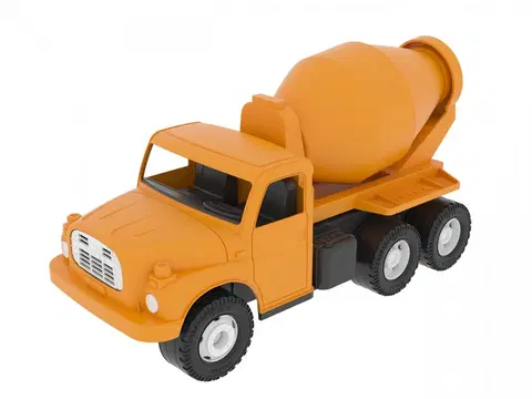 Hračky - dopravné stroje a traktory DINO - Transformers 148 miešačka oranžová 30 cm