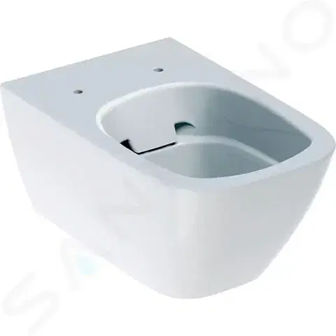 Záchody GEBERIT - Smyle Square Závesné WC, Rimfree, biela 500.208.01.1