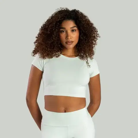 Tričká a tielka STRIX Dámske tričko Essential CropTop Moon Grey  MM