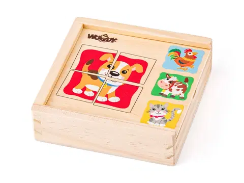 Hračky puzzle WOODY - Minipuzzle - Zvieratká
