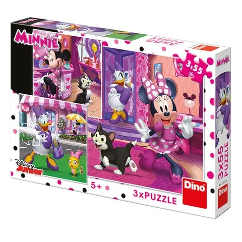 Do 99 dielikov Dino Toys Puzzle Deň s Minnie 3x55 Dino