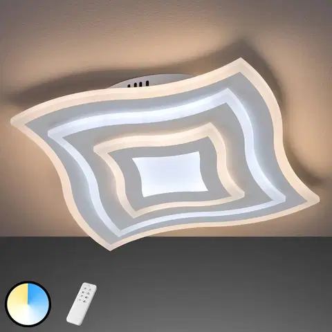 Stropné svietidlá FISCHER & HONSEL LED stropné svietidlo Gorden s diaľkovým ovládačom