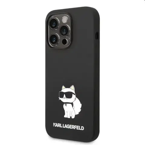 Puzdrá na mobilné telefóny Zadný kryt Karl Lagerfeld Liquid Silicone Choupette NFT pre Apple iPhone 14 Pro, čierne 57983112409