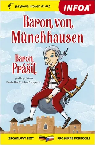 Zjednodušené čítanie Baron von Münchhausen - Zrcadlová četba A2-B1 - Raspe Erich Rudolph