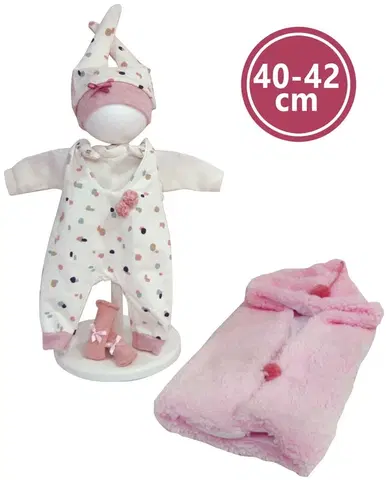 Hračky bábiky LLORENS - M738-86 oblečenie pre bábiku bábätko NEW BORN veľkosti 40-42 cm