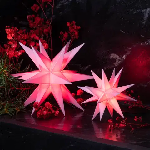 Vianočné svetelné hviezdy STERNTALER Sterntaler Mini hviezda na batérie Ø 12 cm ružová