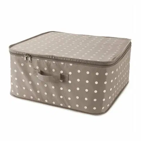 Úložné boxy Compactor Textilný úložný box so zipsom Rivoli, 46 x 46 x 20,5 cm, hnedá