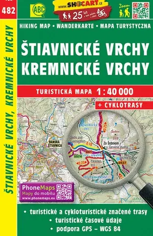 Slovensko a Česká republika Štiavnické a Kremnické vrchy TM482 1:40T SC