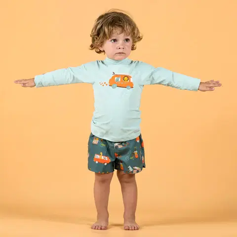 surf Detské tričko s UV ochranou Van s potlačou dlhý rukáv