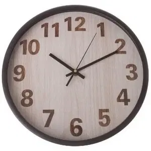 Hodiny Nástenné hodiny Wood style, pr. 30,5 cm, plast