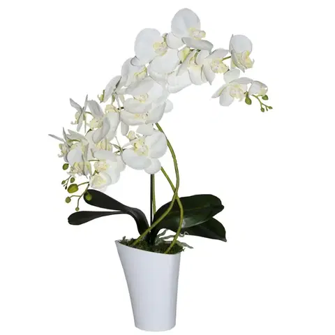 Záhradné dekorácie Prémiová umelá orchidea Venus 3 výhonky