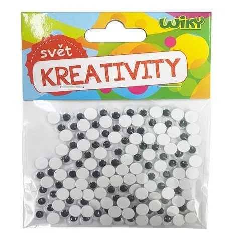 Kreatívne a výtvarné hračky WIKY - Kreativity Pohyblivé oči 7mm/150ks