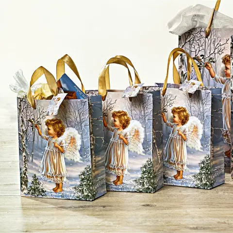 Vianočné dekorácie 3 darčekové tašky "Jezuliatko"