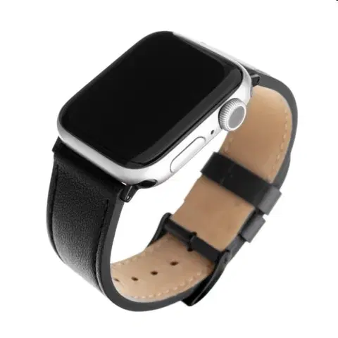 Príslušenstvo k wearables FIXED Kožený remienok pre Apple Watch 38/40/41 mm, čierna