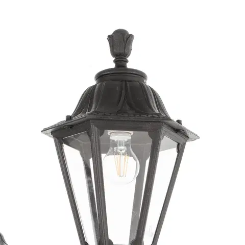 Verejné osvetlenie Fumagalli Stĺpové LED svetlo Ricu Bisso/Rut 2pl 2700K čierna