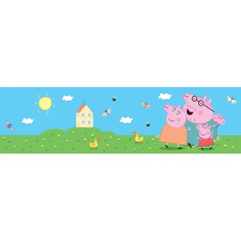 Tapety Samolepiaca bordúr Peppa Pig Classic, 500 x 9,7 cm