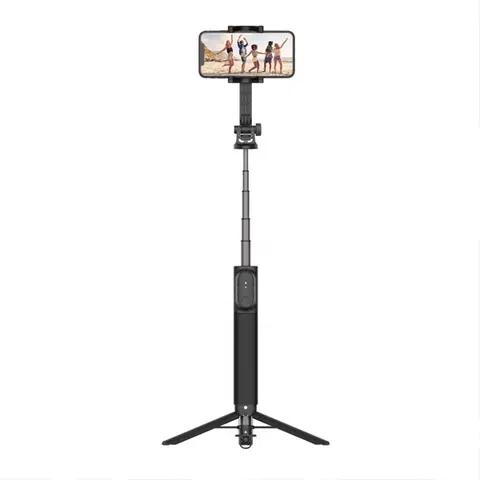 Držiaky na mobil FIXED Selfie tyč s tripodom a bezdrôtovou a diaľkovou spúšťou, závit 1,4", čierna FIXSN-XL-BK