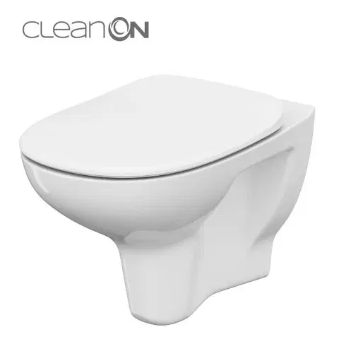 Záchody CERSANIT - SET 815 závesná WC misa ARTECO NEW cleanon ARTECO, sedátko polypropylén soft close S701-180